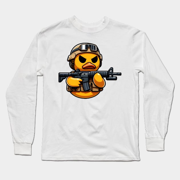 Rubber Duck Long Sleeve T-Shirt by Rawlifegraphic